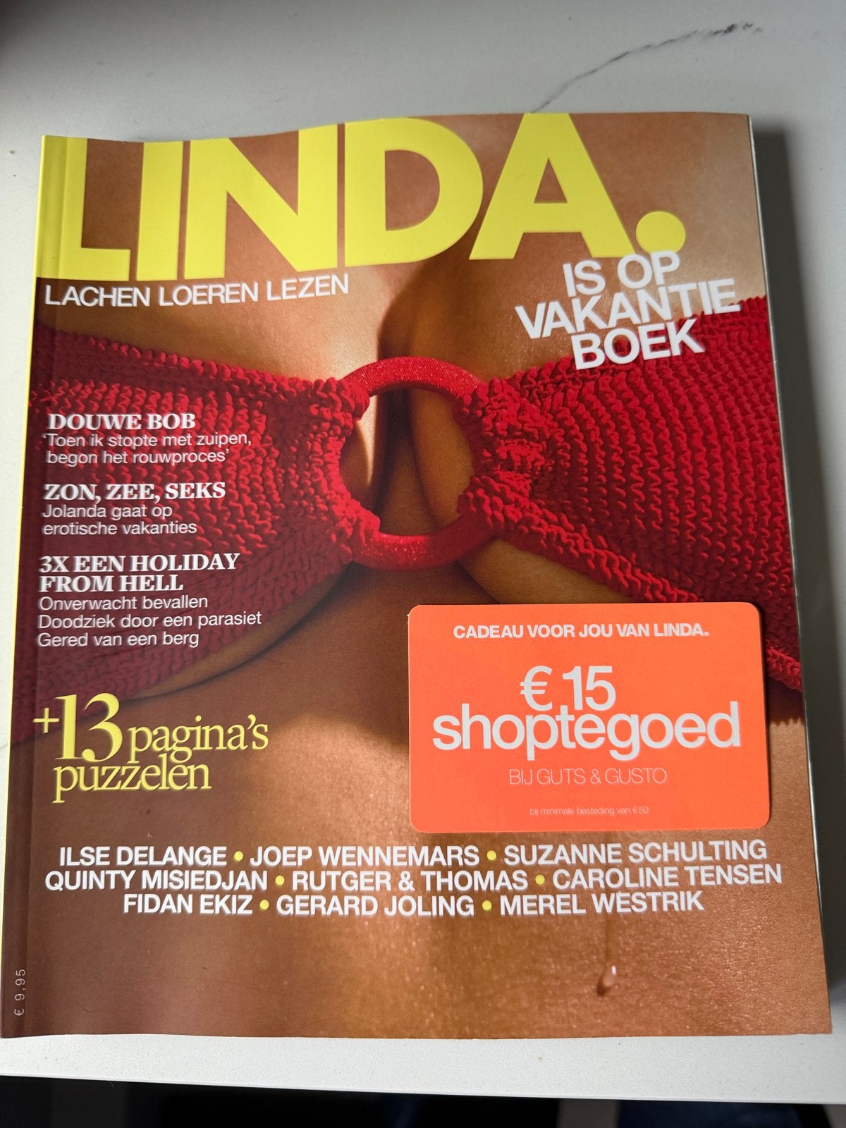 LINDA. Magazine - Vakantieboek met puzzels en interviews, Boeken, Ophalen of Verzenden, Zo goed als nieuw, Glossy