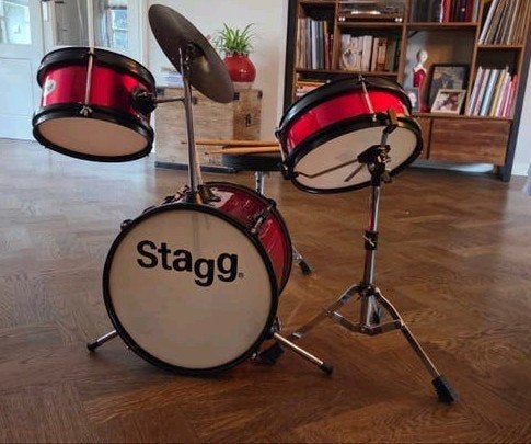 STAGG Kinderdrumstel - Zo goed als nieuw en compleet!, Muziek en Instrumenten, Ophalen of Verzenden, Zo goed als nieuw, Overige merken