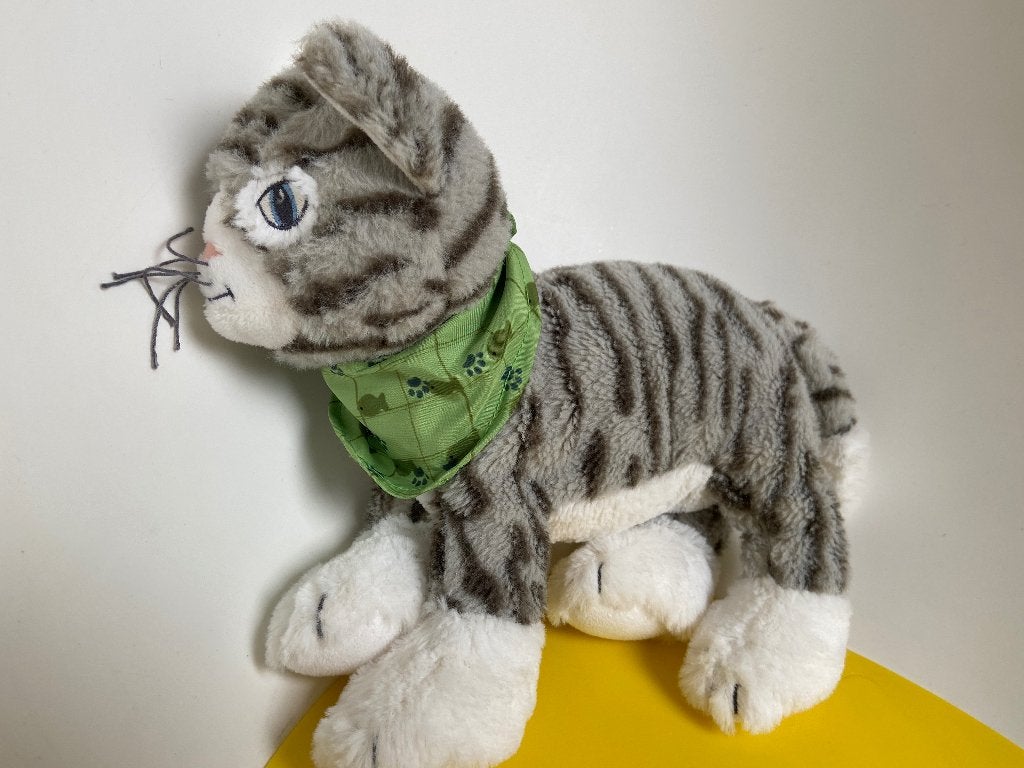 K4983 ikea poes grijs gestreept, Ophalen of Verzenden, Zo goed als nieuw