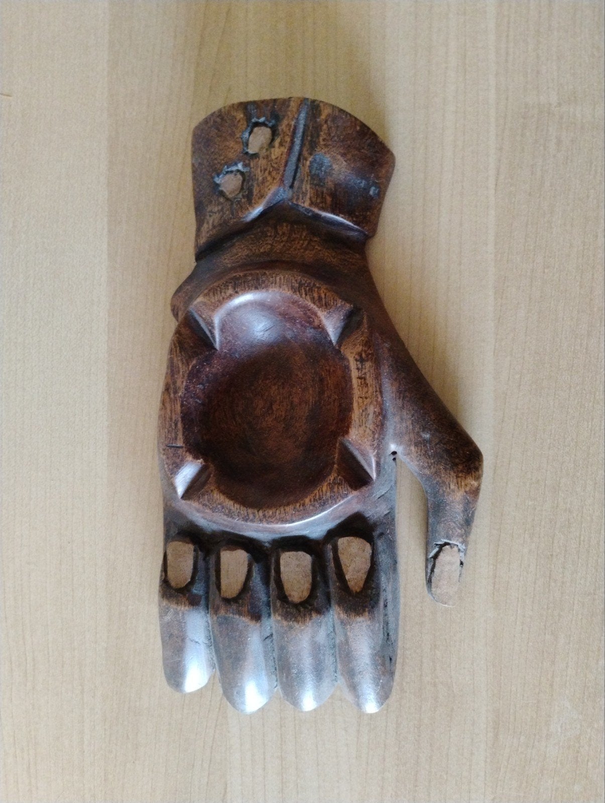 Houten hand uit Suriname, 22x12 cm, Antiek en Kunst, Ophalen of Verzenden