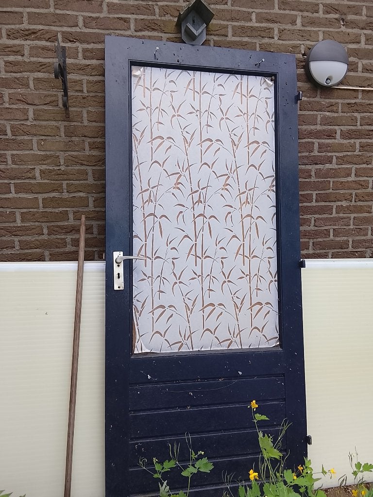 hardhouten buitendeur achterdeur, Ophalen, Gebruikt, 80 tot 100 cm, Buitendeur