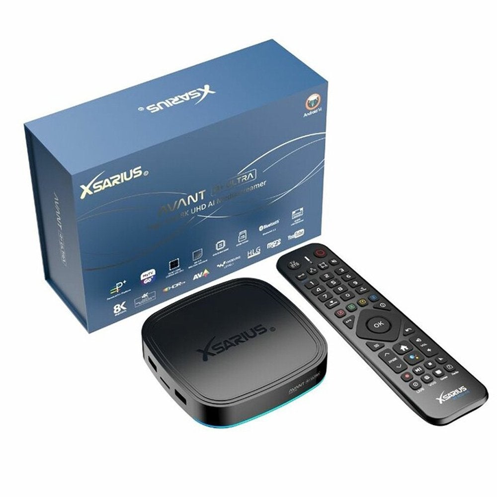 XSARIUS AVANT 4+ ULTRA 8K UHD AI Mediaspeler IPTV ZIGGO KPN, Ophalen of Verzenden, Nieuw, HDMI, Zonder harde schijf