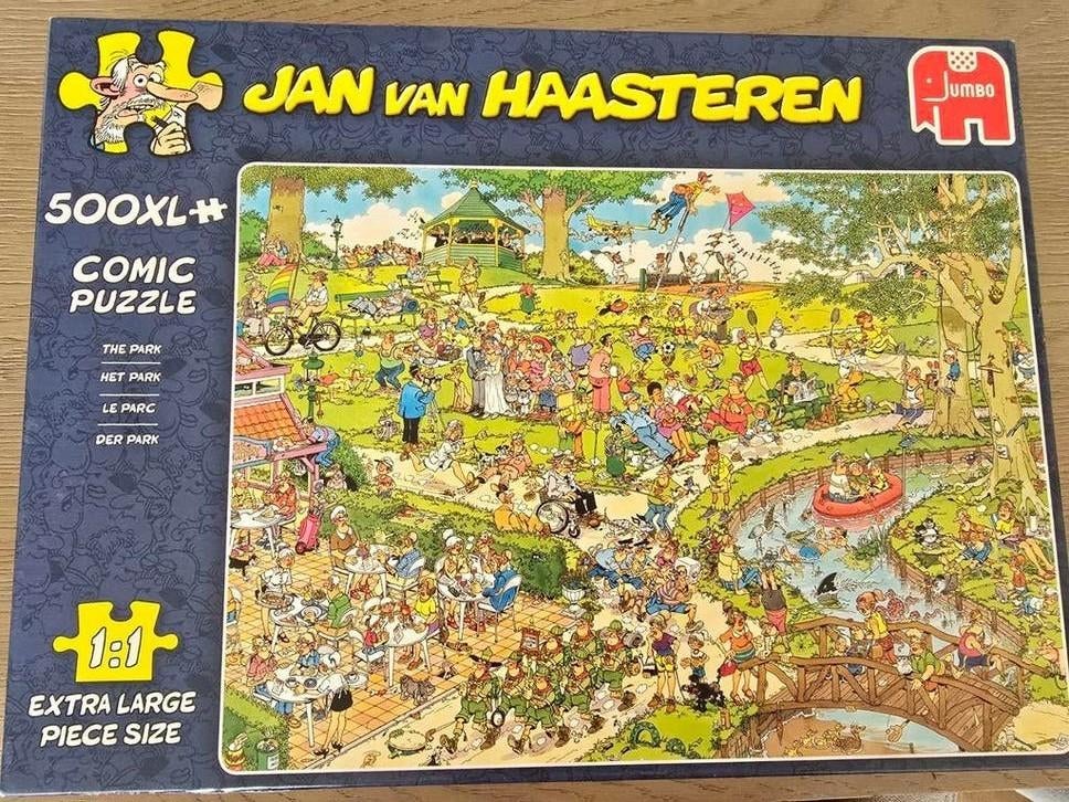 Jan van Haasteren Comic Puzzel - The Park 500XL, Ophalen of Verzenden, 500 t/m 1500 stukjes, Zo goed als nieuw, Legpuzzel