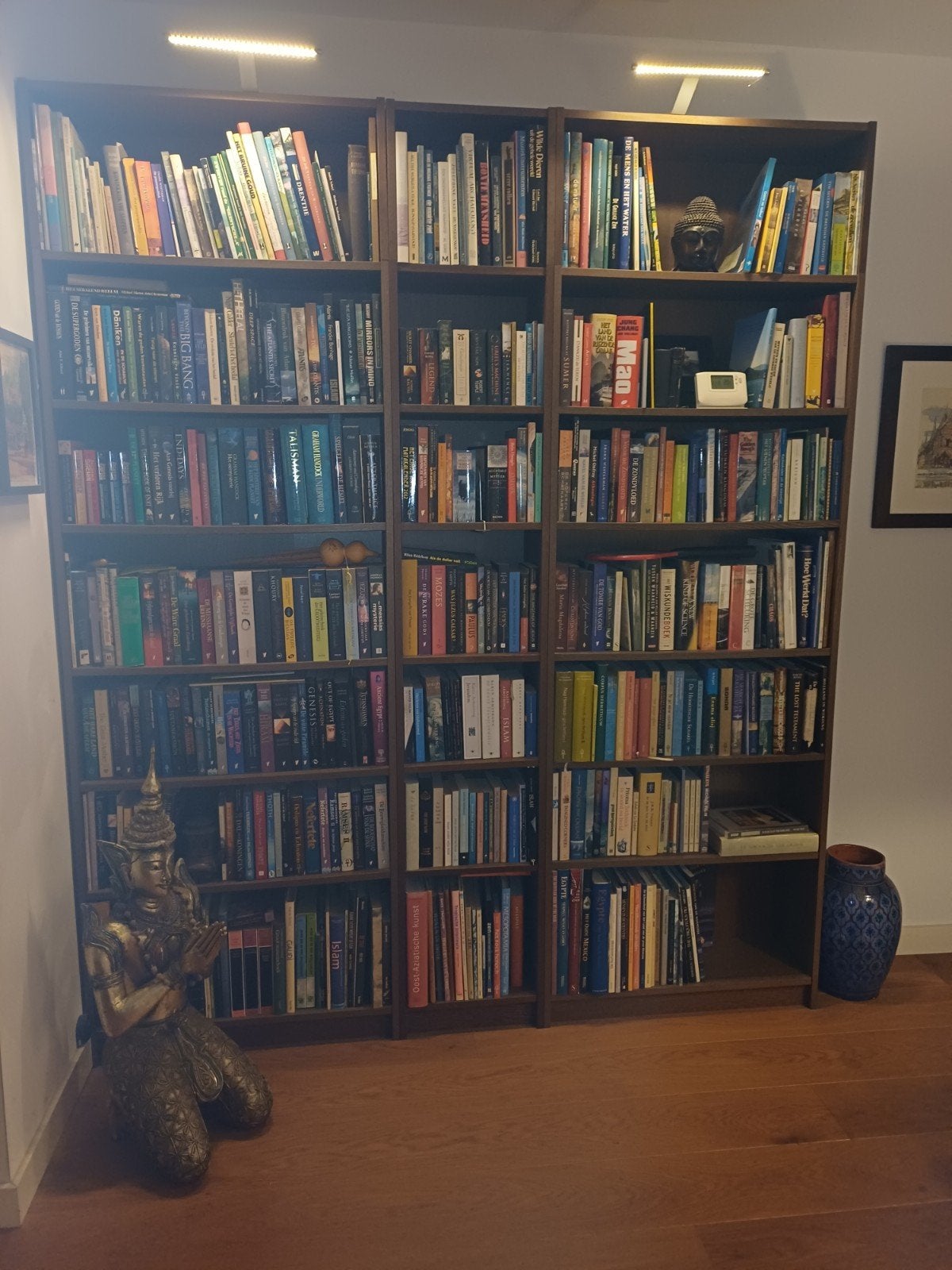 Ikea Billy Boekenkast (bruin essen fineer), Ophalen, 200 cm of meer, 150 tot 200 cm, Zo goed als nieuw