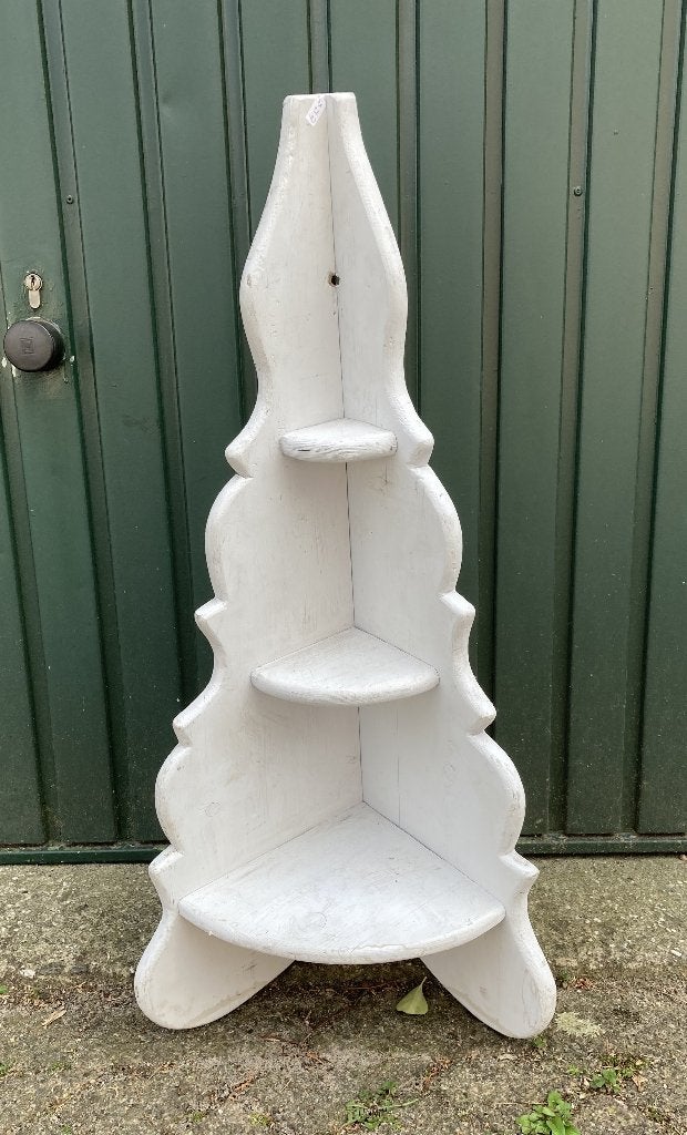 Brocante witte hoek etagère, Antiek en Kunst, Curiosa en Brocante, Ophalen of Verzenden