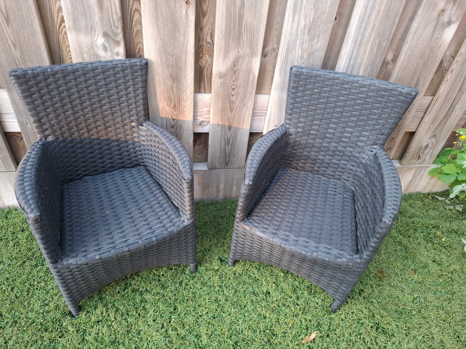 Twee wicker kinderstoeltjes - tuinstoeltjes, Ophalen, Gebruikt, Wicker