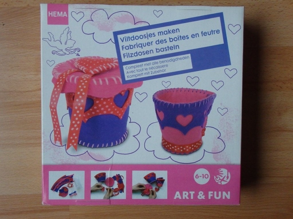Viltdoosjes maken - nieuw knutselpakket van de Hema, Ophalen, Nieuw, Knutselen