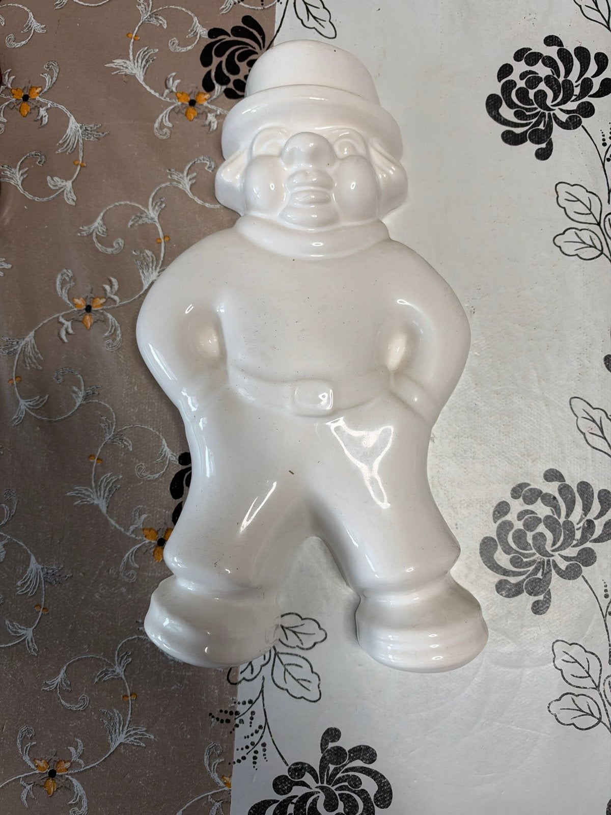 Vintage Keramische puddingvorm Clown/Man, Verzenden