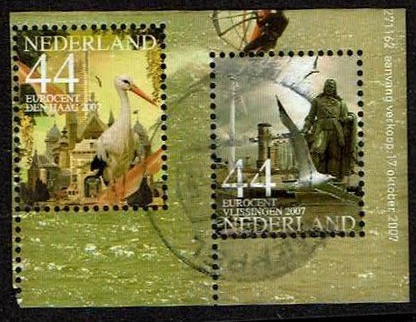 Nederland NVPH 2517+2495 gestempeld, Verzenden, Na 1940, Gestempeld