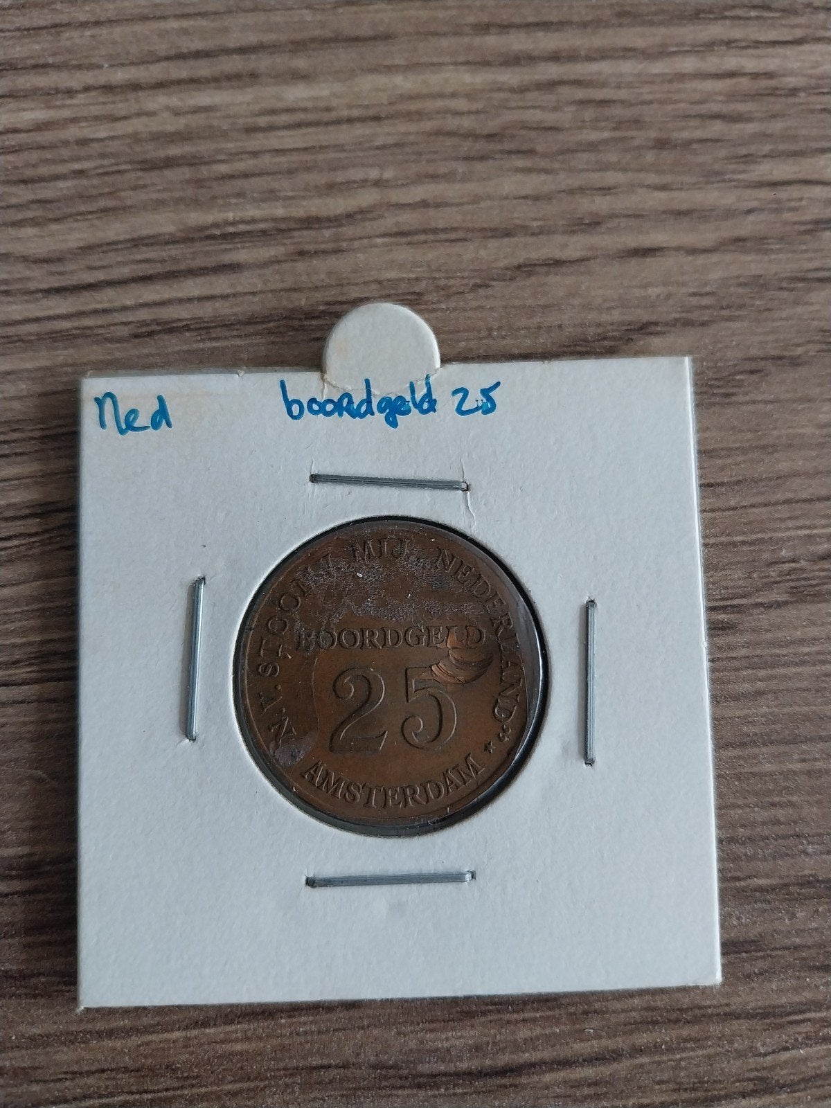 Nederlands Boordgeld 25 cent Amsterdam, Ophalen of Verzenden, Vóór koninkrijk, 25 cent, Losse munt