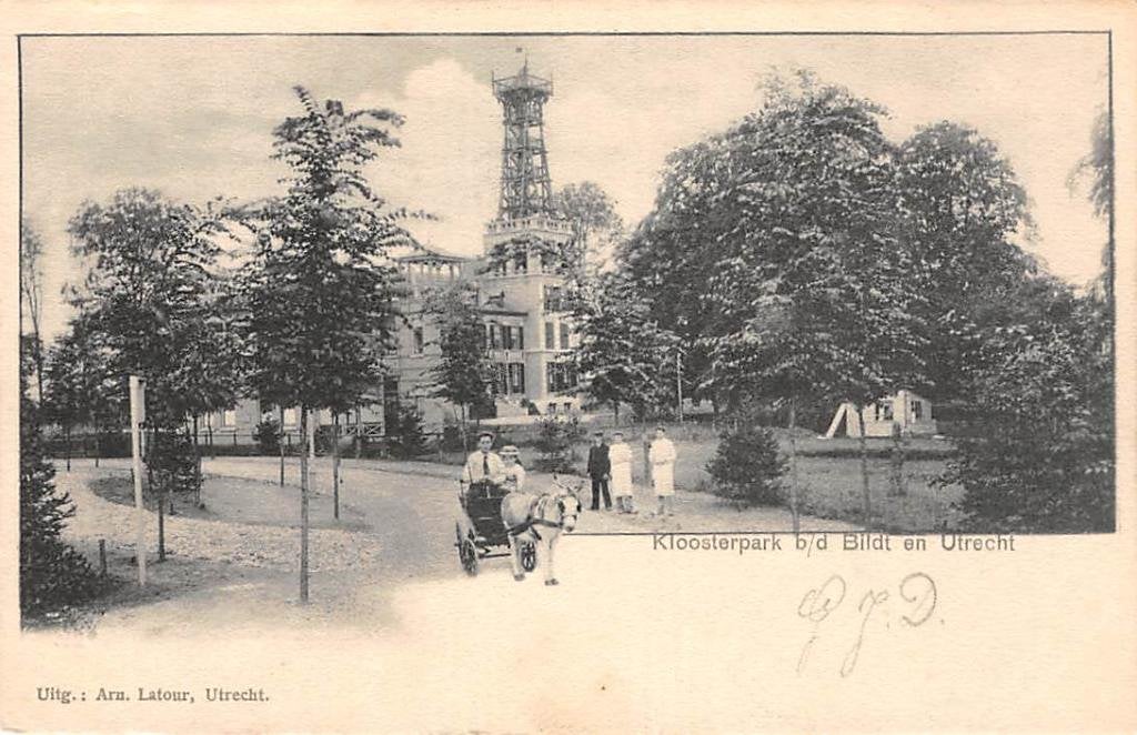 Kloosterpark bij de Bilt en Utrecht KNMI Poney wagen 1900, Verzenden, Voor 1920, Ongelopen, Utrecht