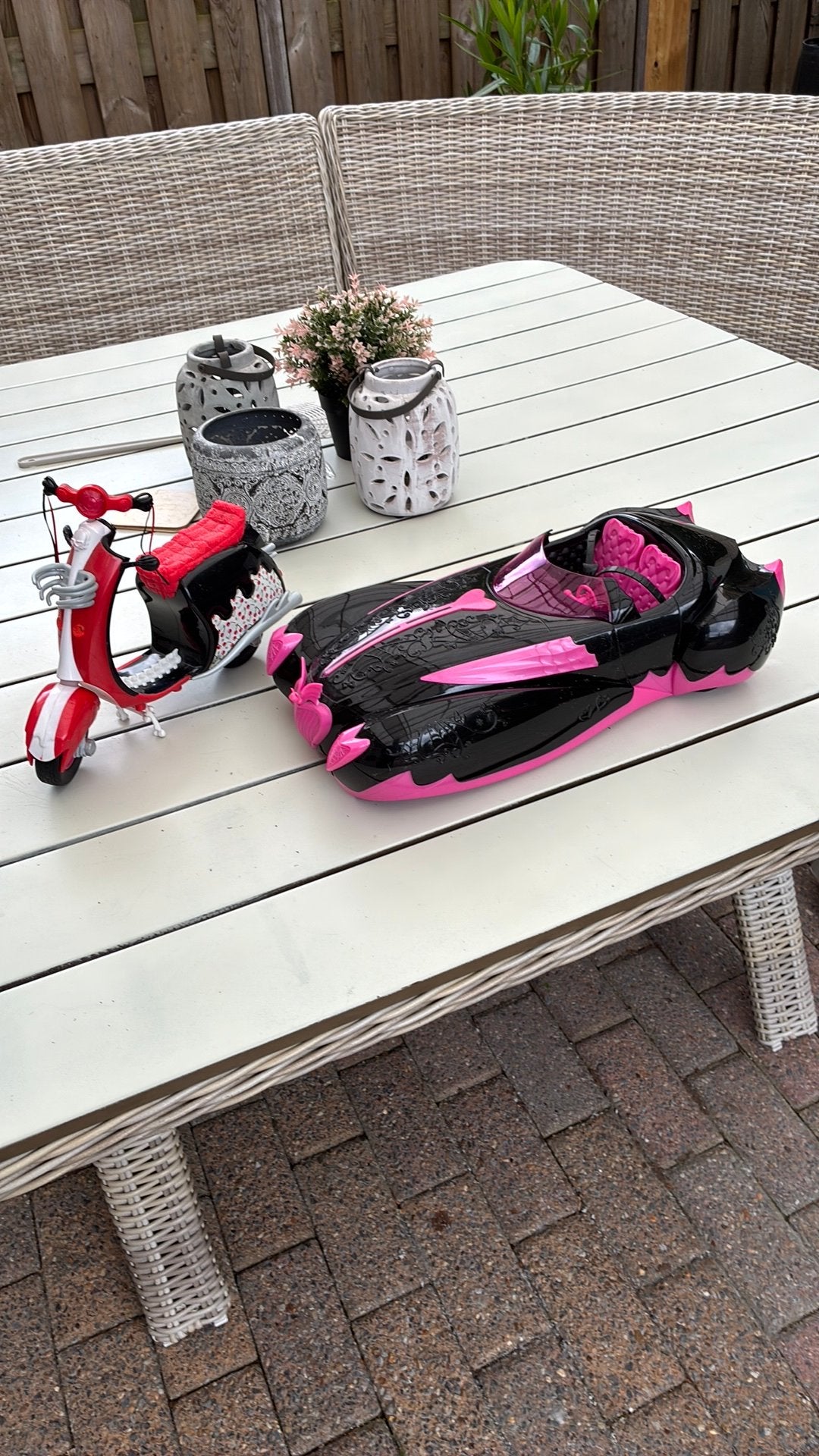 Te koop Monster High Auto en Scooter van Mattel, Ophalen, Zo goed als nieuw, Pop