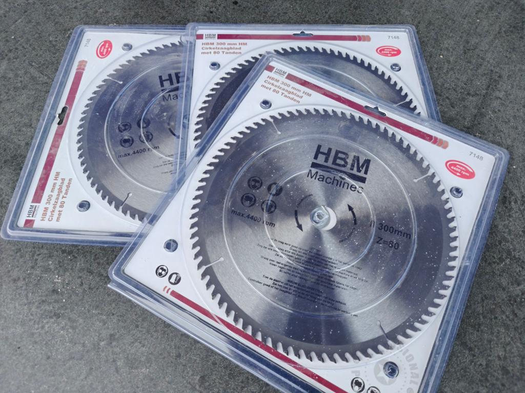 HBM Machines Zaagblad 300mm, 80 tanden, asgat 30mm (3 stuks), Ophalen of Verzenden