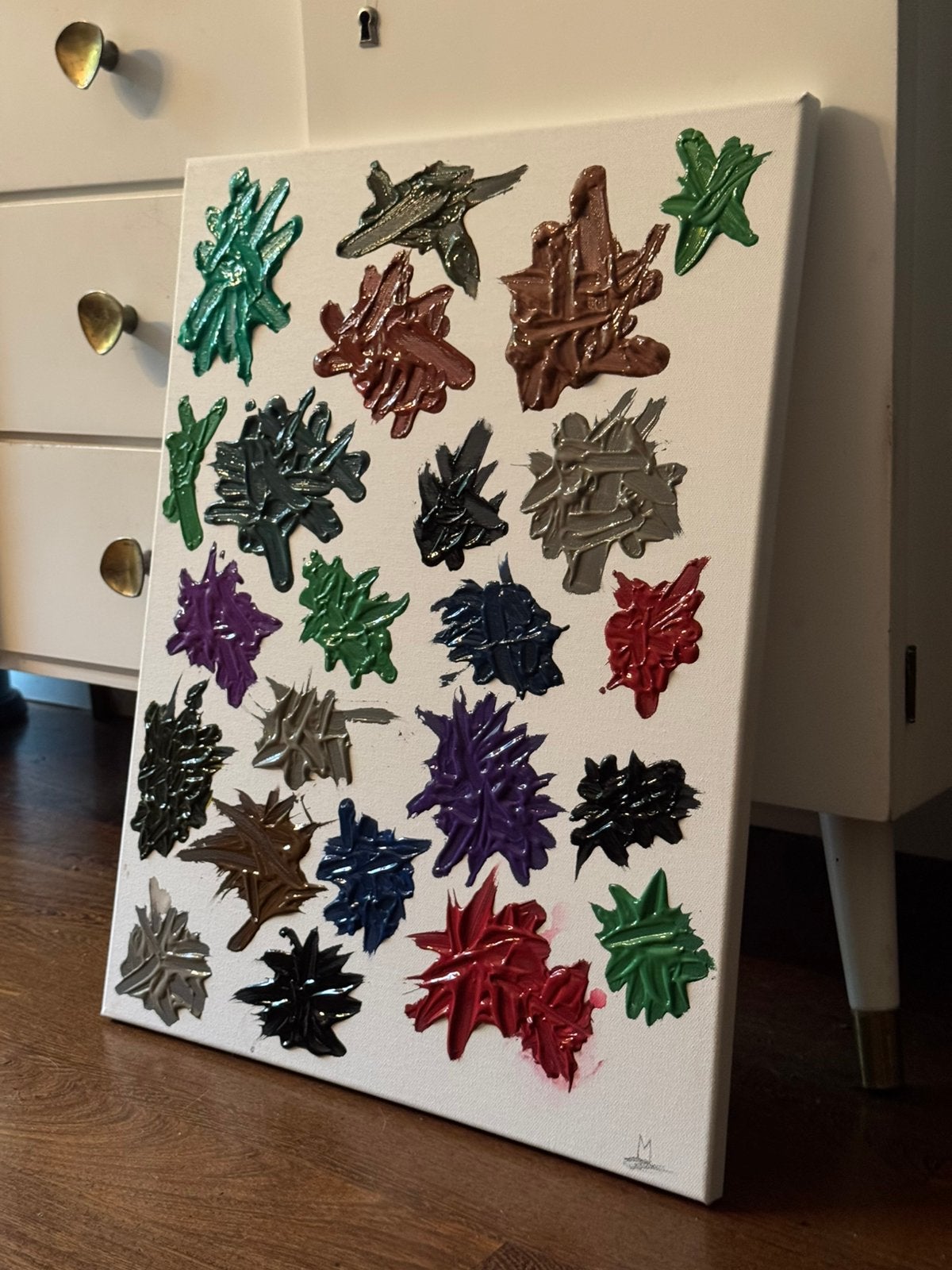 Mooi modern schilderij van kunstenaar Maggie, Ophalen, Zo goed als nieuw