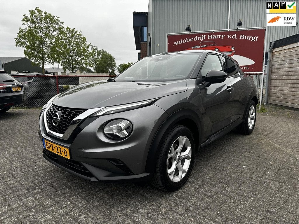 Nissan Juke 1.0 DIG-T Acenta Navigatie | Camera, Auto's, Nissan, Voorwielaandrijving, Stof, Met garantie (alle), Bedrijf