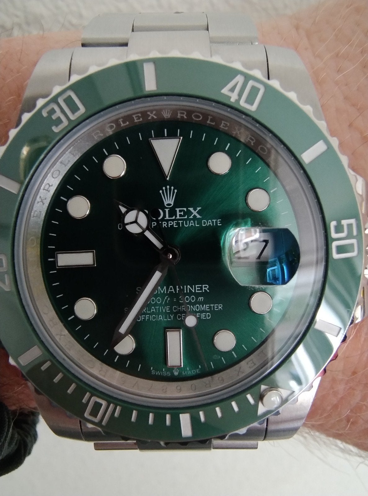Rolex Submariner Date "Hulk" 116610LV, Staal, Polshorloge, Nieuw, Ophalen of Verzenden