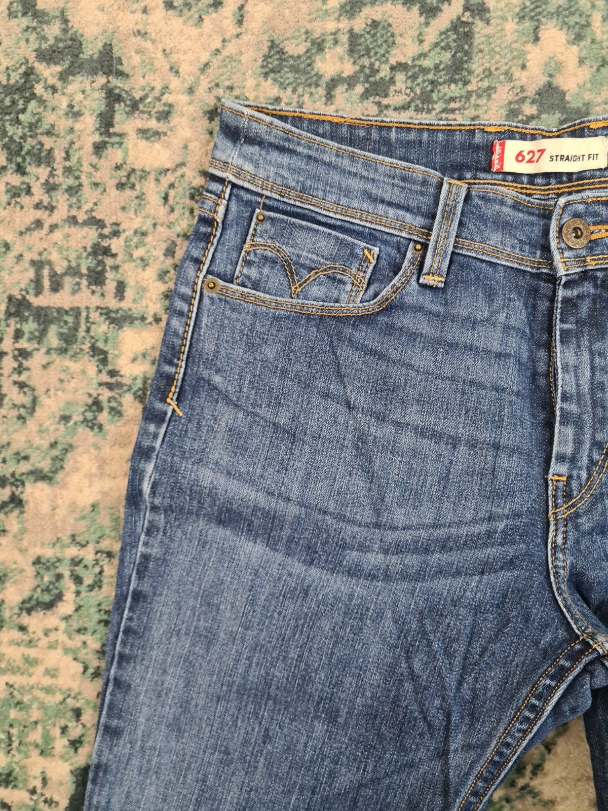 Levi's 627 straight fit W29 L32 Dames Tulsi2932 Mid-rise, Blauw, Ophalen of Verzenden, Zo goed als nieuw, W28 - W29 (confectie 36)