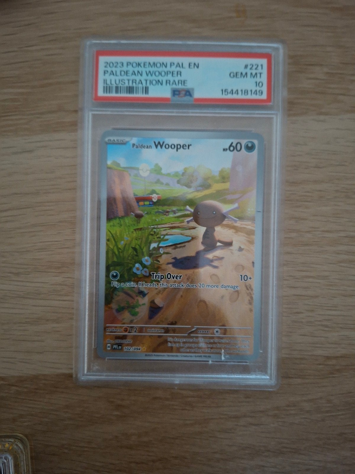 Paldean Wooper PSA 10 - eror kaart, Ophalen of Verzenden, Zo goed als nieuw, Losse kaart