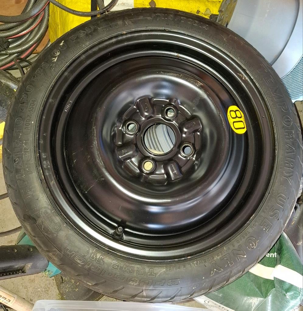 Reserveband/ thuiskomer 4x100 – T110/70 D14 88M– Max 80 km/u, Ophalen, Gebruikt