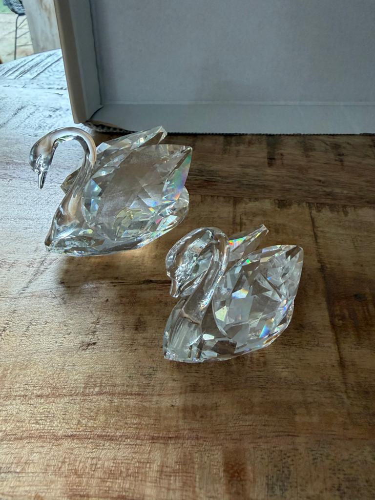 Swarovski beeldjes: vlinder, uil, egel, koala, haan, zwanen, Ophalen of Verzenden, Gebruikt, Overige soorten, Beeldje of Figuurtje