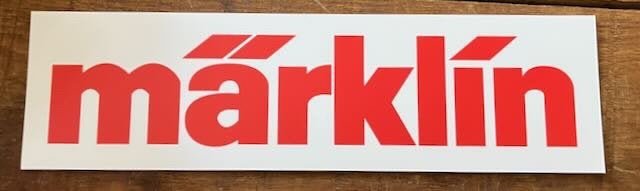 MARKLIN  bordje retro 36x10 kunststof, Ophalen of Verzenden, Zo goed als nieuw, Reclamebord