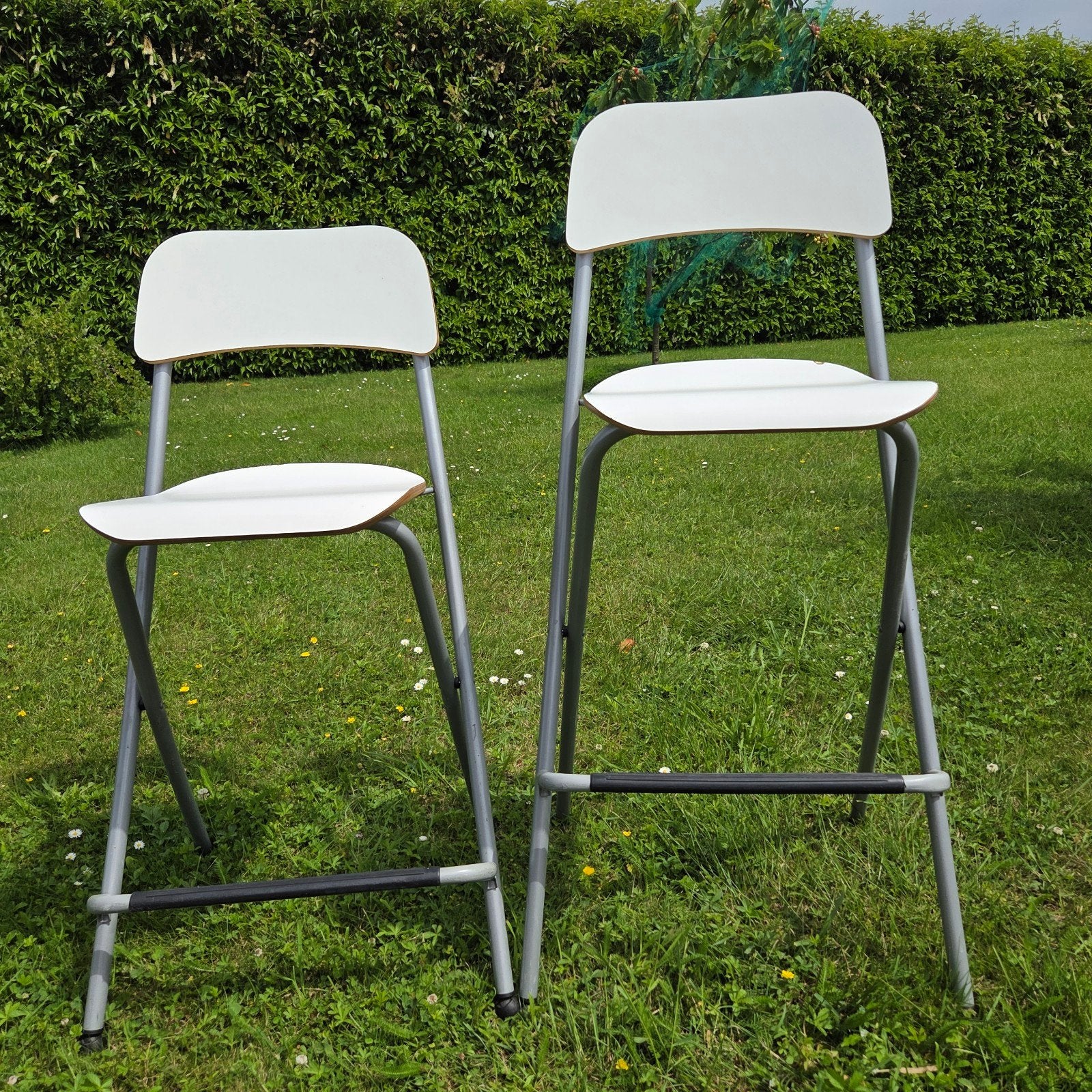 Ikea kruk barkruk Franklin m voetensteun inklapbaar, Ophalen, Gebruikt, Met voetsteun, 60 tot 90 cm