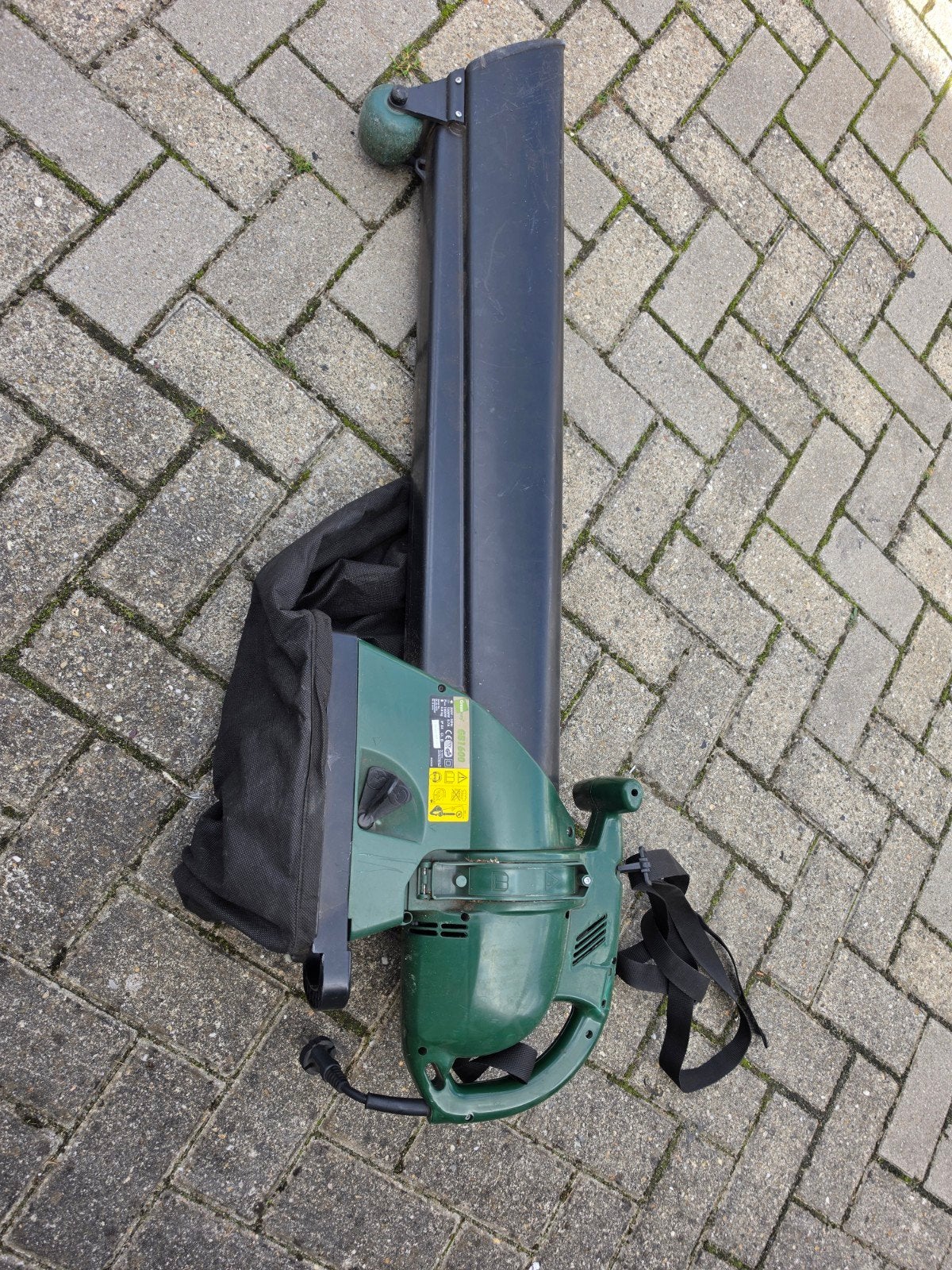 Green Way GB1600 Bladblazer/Bladzuiger met versnipperfunctie, Tuin en Terras, Gebruikt, Met opvangzak, Handgedragen, Elektrisch