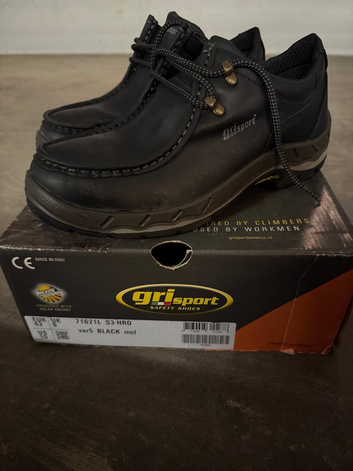 Grisport Safety Shoes - Maat 43 - Nieuw in doos, Kleding | Heren, Ophalen of Verzenden, Nieuw, Zwart, Werkschoenen
