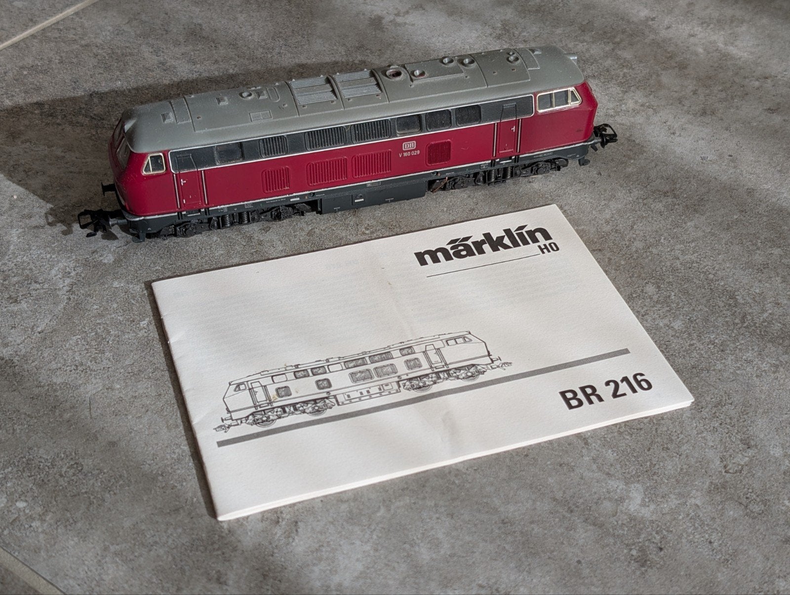 Märklin H0 BR 216 Locomotief DB V 160 029, Wisselstroom, Gebruikt, Locomotief, Ophalen of Verzenden
