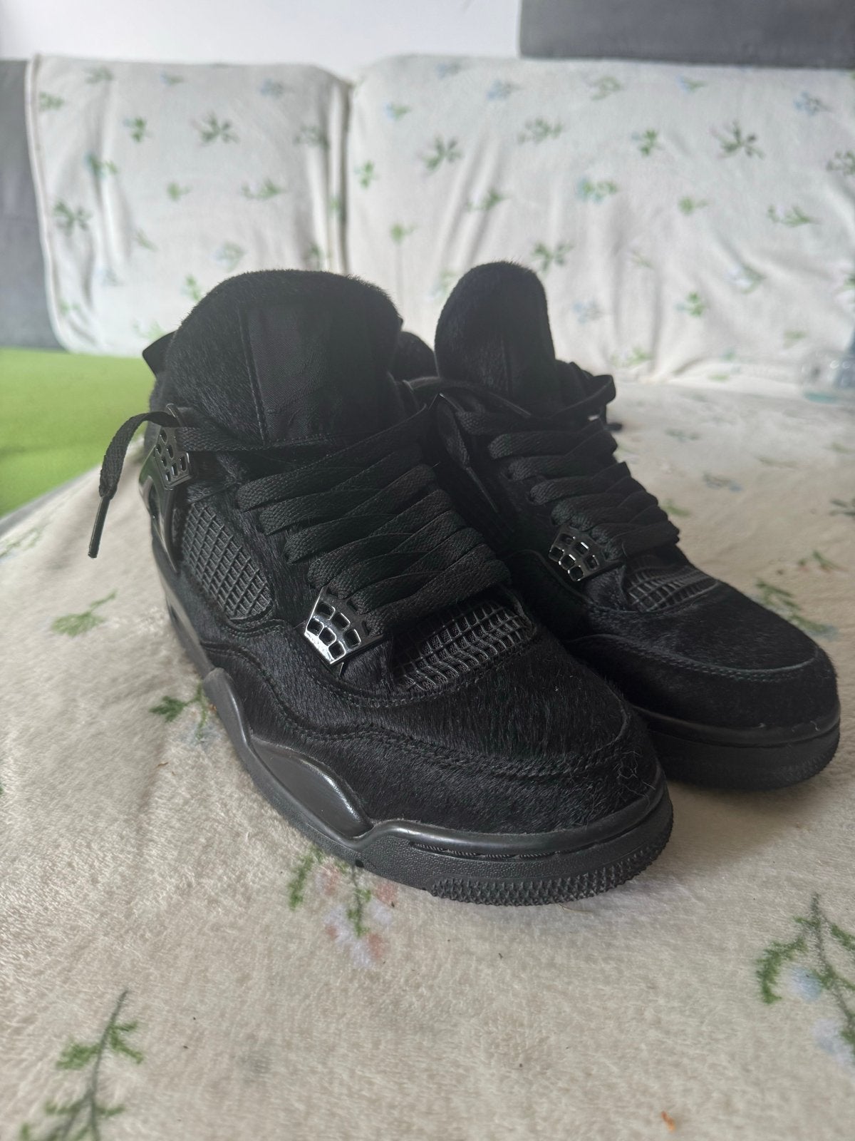 Nike Air Jordan 4 Retro 'Black Cat Pony Hair' - Maat 41, Zwart, Ophalen of Verzenden, Sneakers of Gympen, Zo goed als nieuw