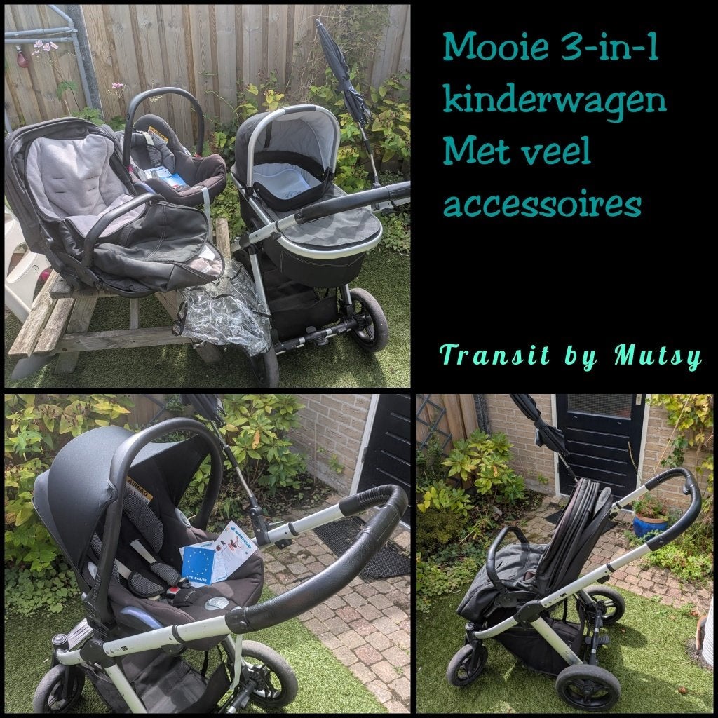3-in-1 kinderwagen compleet, Ophalen, Gebruikt, Combiwagen, Met autostoeltje