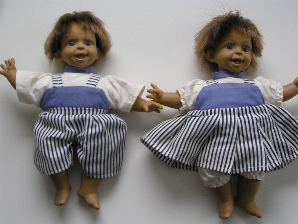Tweeling poppen - Jongen & meisje 25 cm., Ophalen of Verzenden, Nieuw, Pop, Levensecht of Reborn