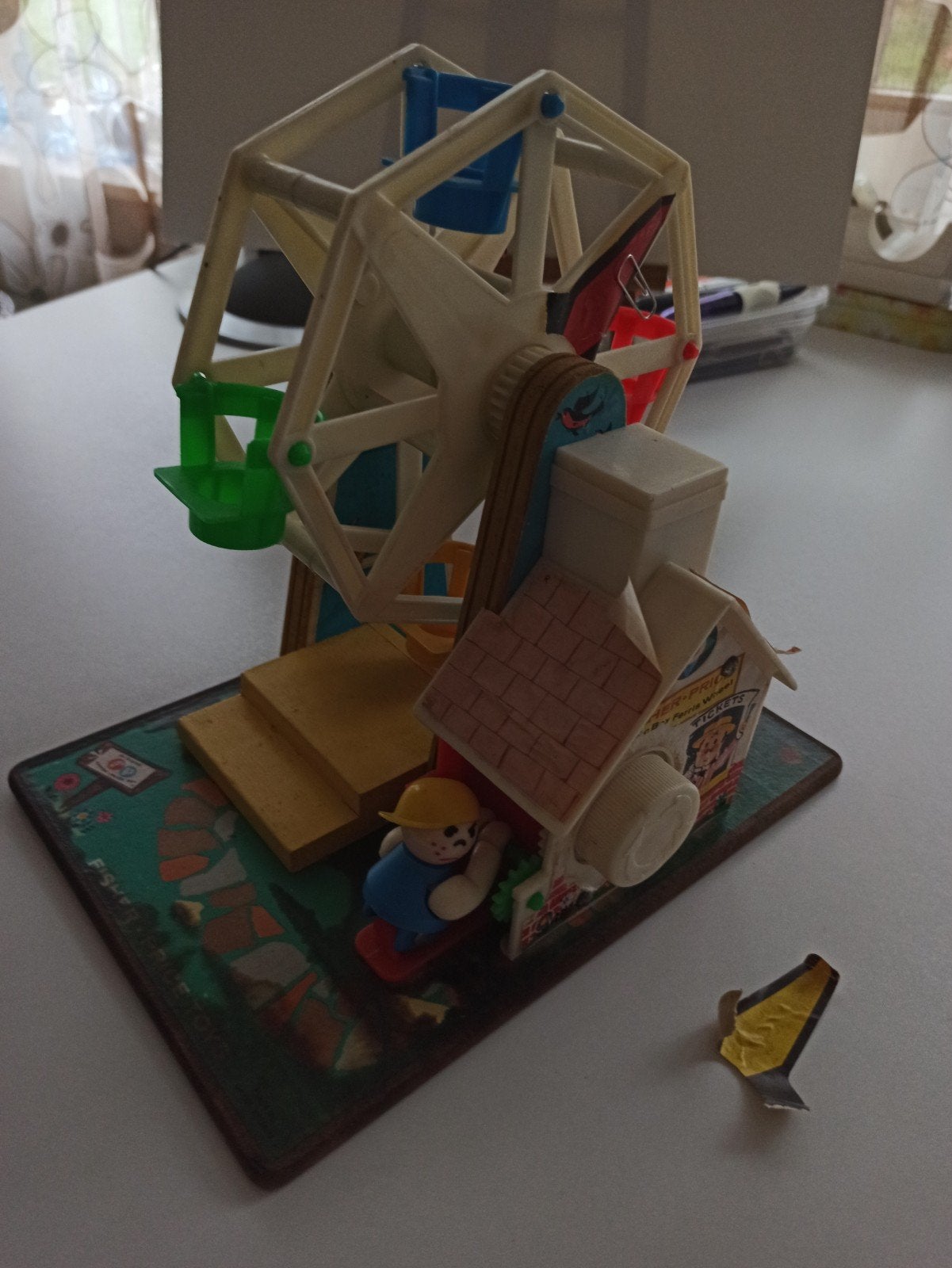 Fisher-Price muziekdoos reuzerad 1966?, Verzamelen, Ophalen, Gebruikt