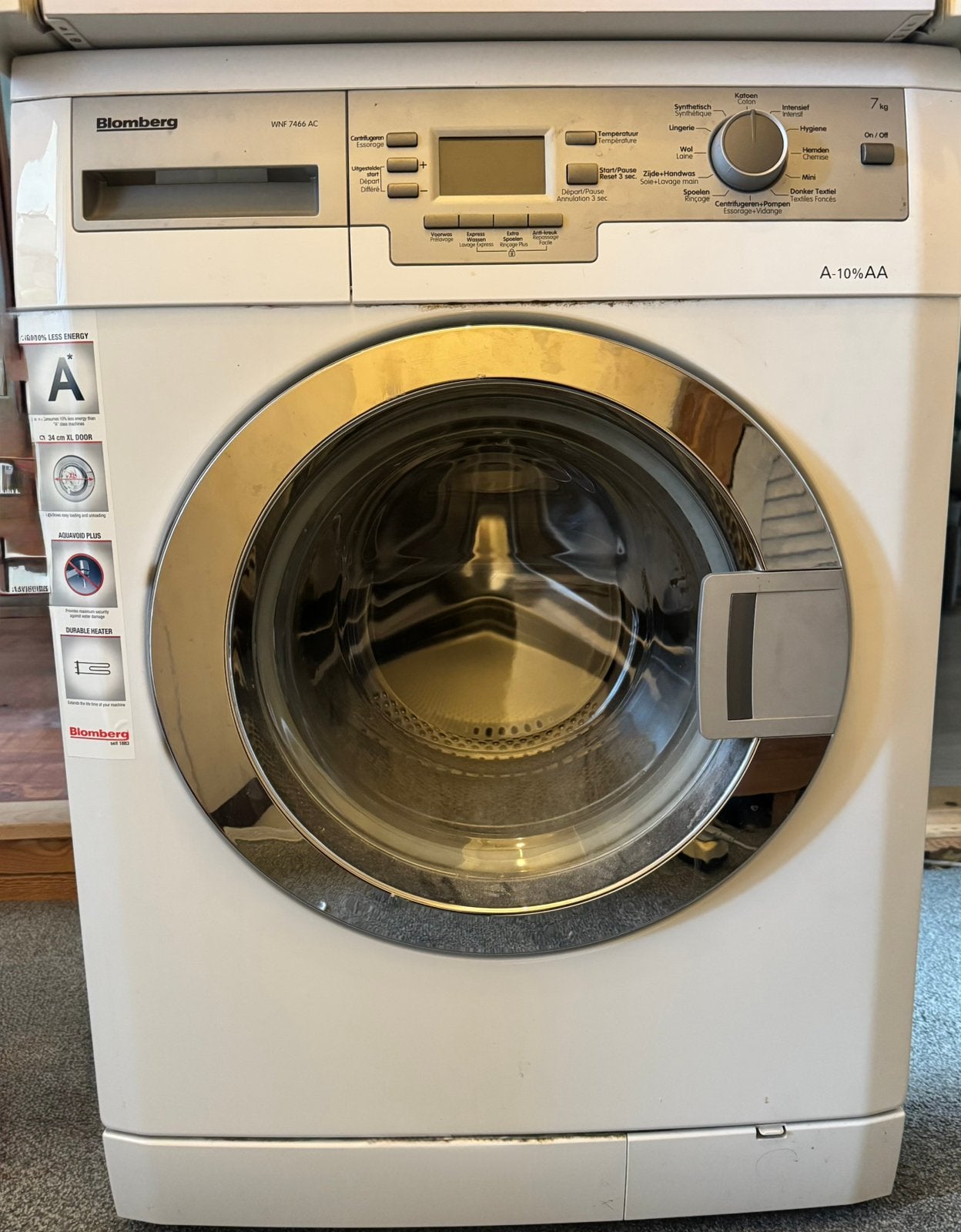 Prima functionerende wasmachine. Merk Blomberg WNF 7466 AC, Ophalen, Gebruikt, 85 tot 90 cm, 1200 tot 1600 toeren