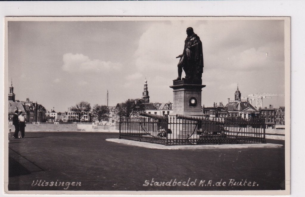 Vlissingen standbeeld De Ruyter, Ophalen of Verzenden, 1940 tot 1960, Gelopen, Zeeland