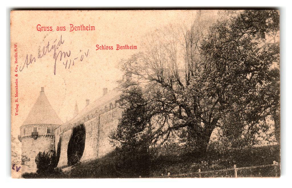 Bentheim, Schloss Bentheim, Verzenden, Voor 1920, Gelopen, Duitsland