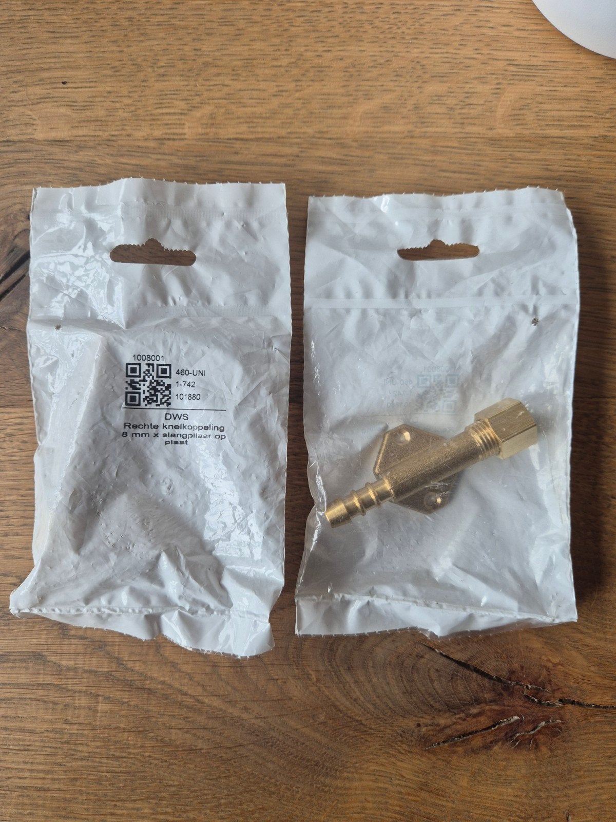 DWS 8mm knelkoppeling naar slangpilaar op montageplaat (2x), Ophalen of Verzenden, Nieuw