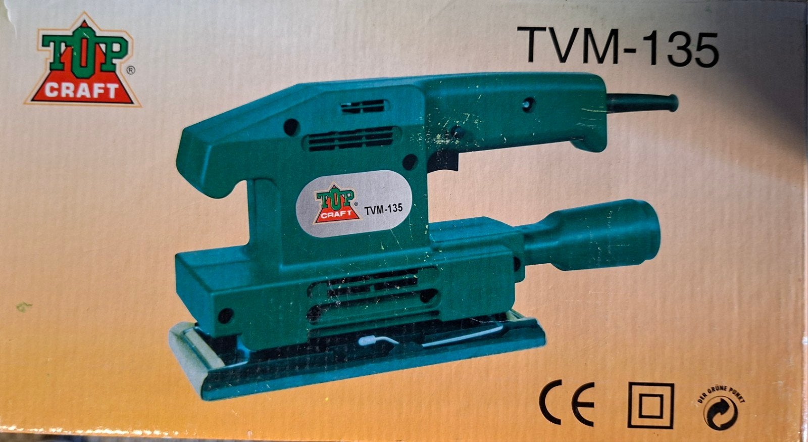 Top Craft TVM-135 Vlakschuurmachine - Zo goed als nieuw, Ophalen, Zo goed als nieuw, Minder dan 600 watt, Vlakschuurmachine