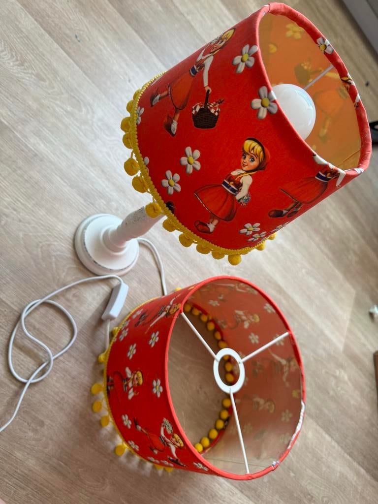 Unieke Efteling Roodkapje lampenset - handgemaakt, Huis en Inrichting, Ophalen of Verzenden, Gebruikt