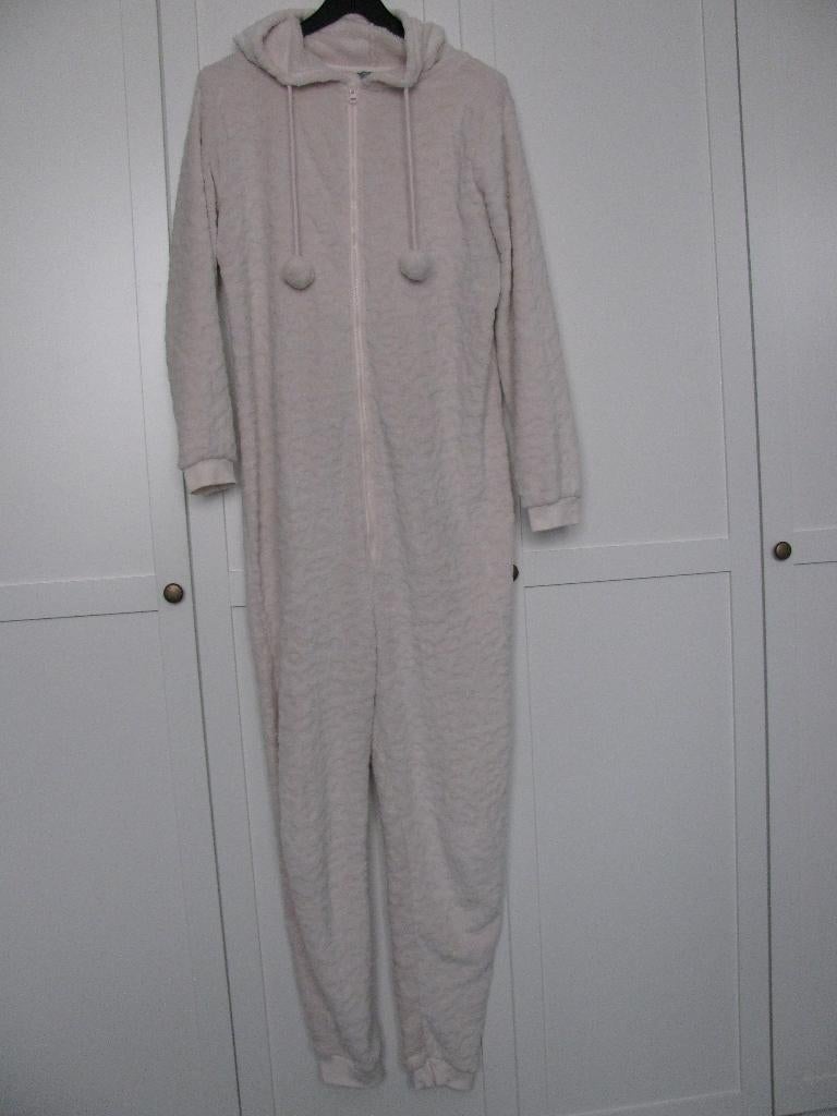 Ruimvallende onesie, lichtroze, maat M/L, in goede staat, Kleding | Dames, Huispakken, Zo goed als nieuw, Maat 38/40 (M), Roze