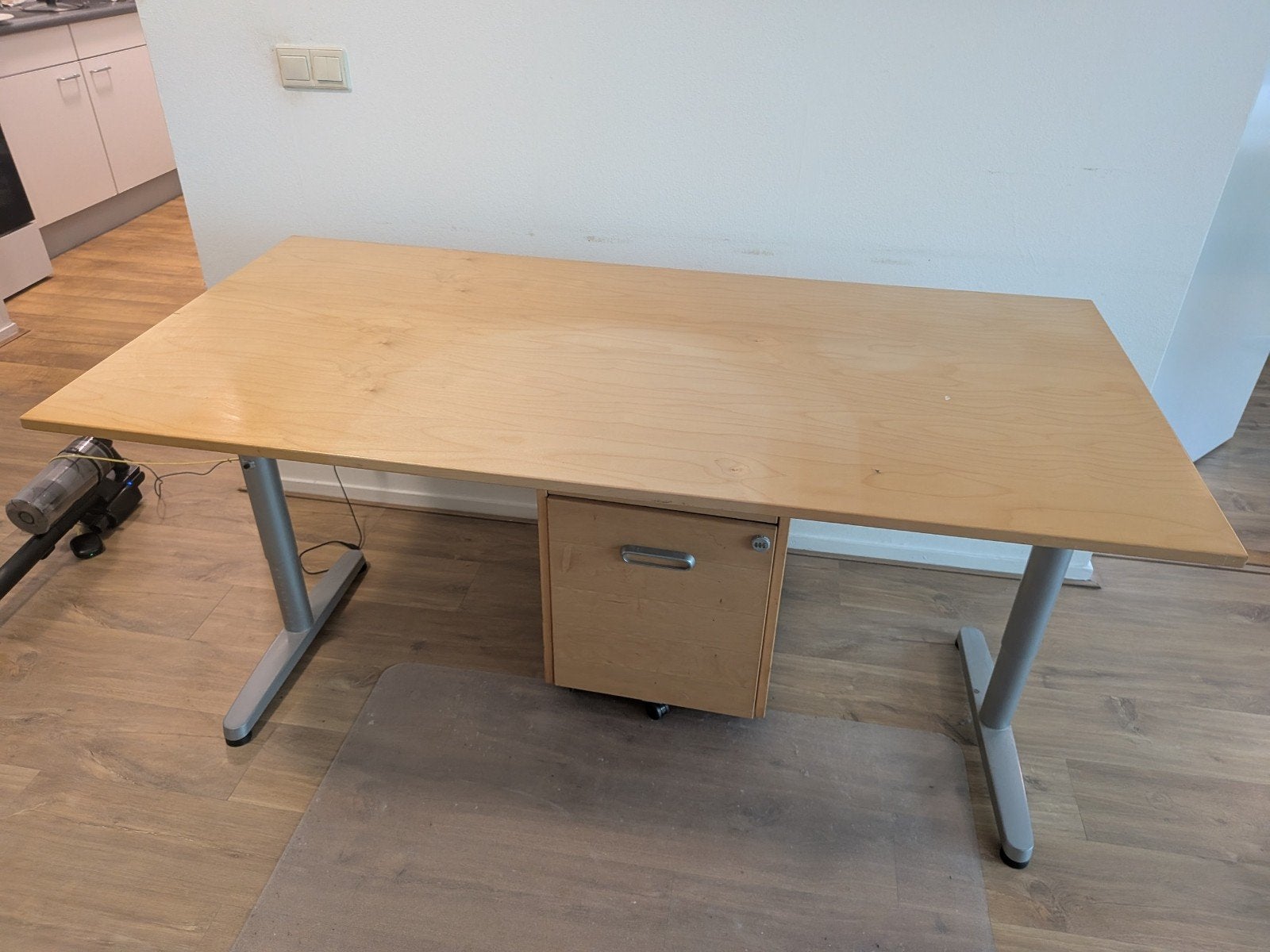 Bureau, Ophalen, Gebruikt, Hout, Bruin
