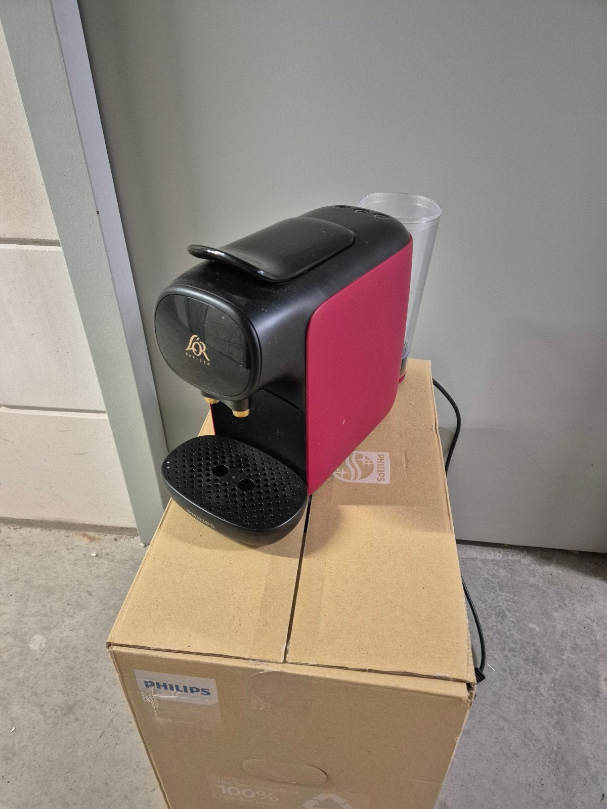 L'OR Barista koffiemachine - Zwart/Rood, Witgoed en Apparatuur, Koffiezetapparaten, Ophalen, Gebruikt, Koffiemachine, 1 kopje