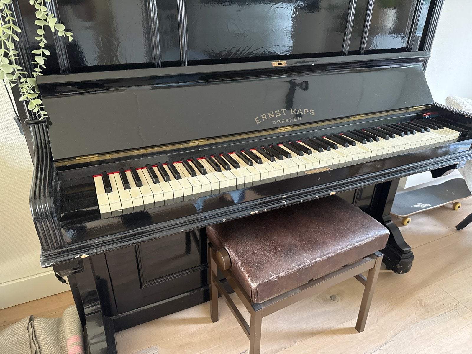 Ernst Kaps Dresden zwarte piano, Muziek en Instrumenten, Ophalen, Gebruikt, Zwart, Piano