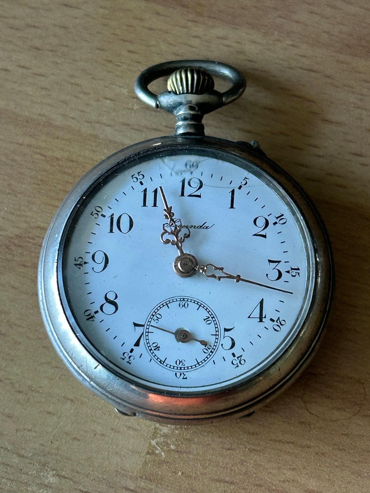 Secunda Zakhorloge - Goed Lopend 40mm, Sieraden, Tassen en Uiterlijk, Horloges | Antiek, Overige merken, Overige materialen, Zakhorloge