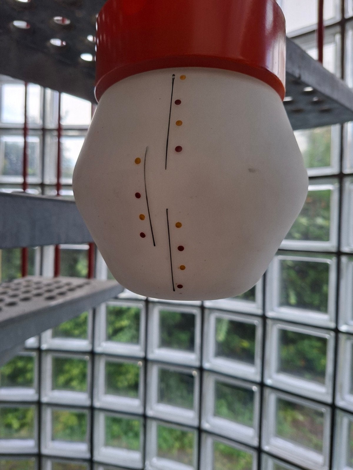 Vintage Corodex Space Age Lamp • Handbeschilderd Opaline, Ophalen of Verzenden
