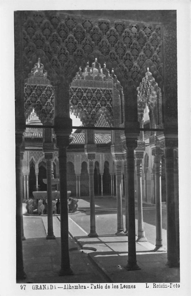 703-264-017 Granada Alhambra Patio De Los Leones, Verzenden, Voor 1920, Spanje