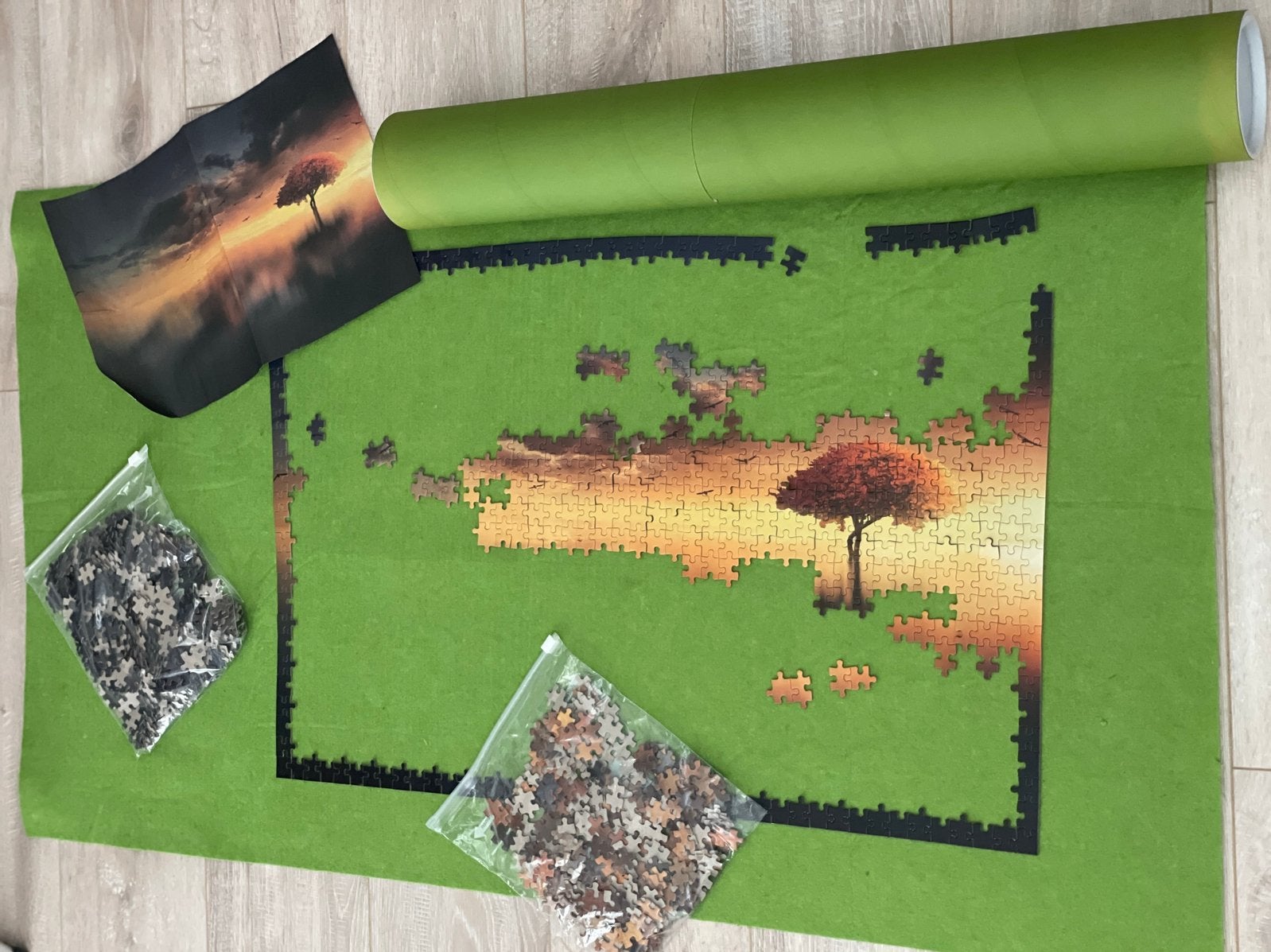 Legpuzzel met puzzelrol, Ophalen of Verzenden, Minder dan 500 stukjes, Zo goed als nieuw