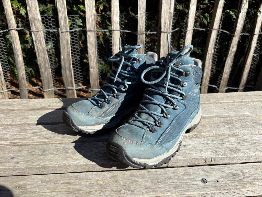 Meindl Goretex maat 37,5 wandelschoenen blauw, Ophalen of Verzenden, Zo goed als nieuw, Schoenen