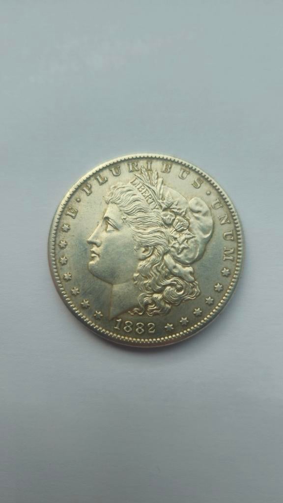 1882 1 Morgan Dollar CC, Zilver, Overige landen, Losse munt, Overige waardes