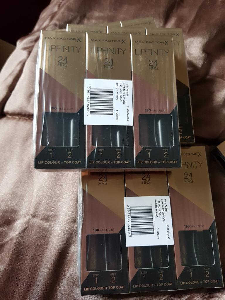 10 stuks maxfactor lipfinity zonder topcoat nr 190, Verzenden, Nieuw, Overige kleuren, Handen en Nagels